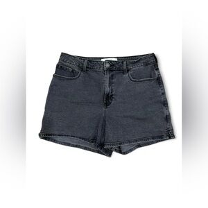 Hollister Ultra High-Rise Washed Black 90s Denim Shorts 5" SZ 14/15/32W